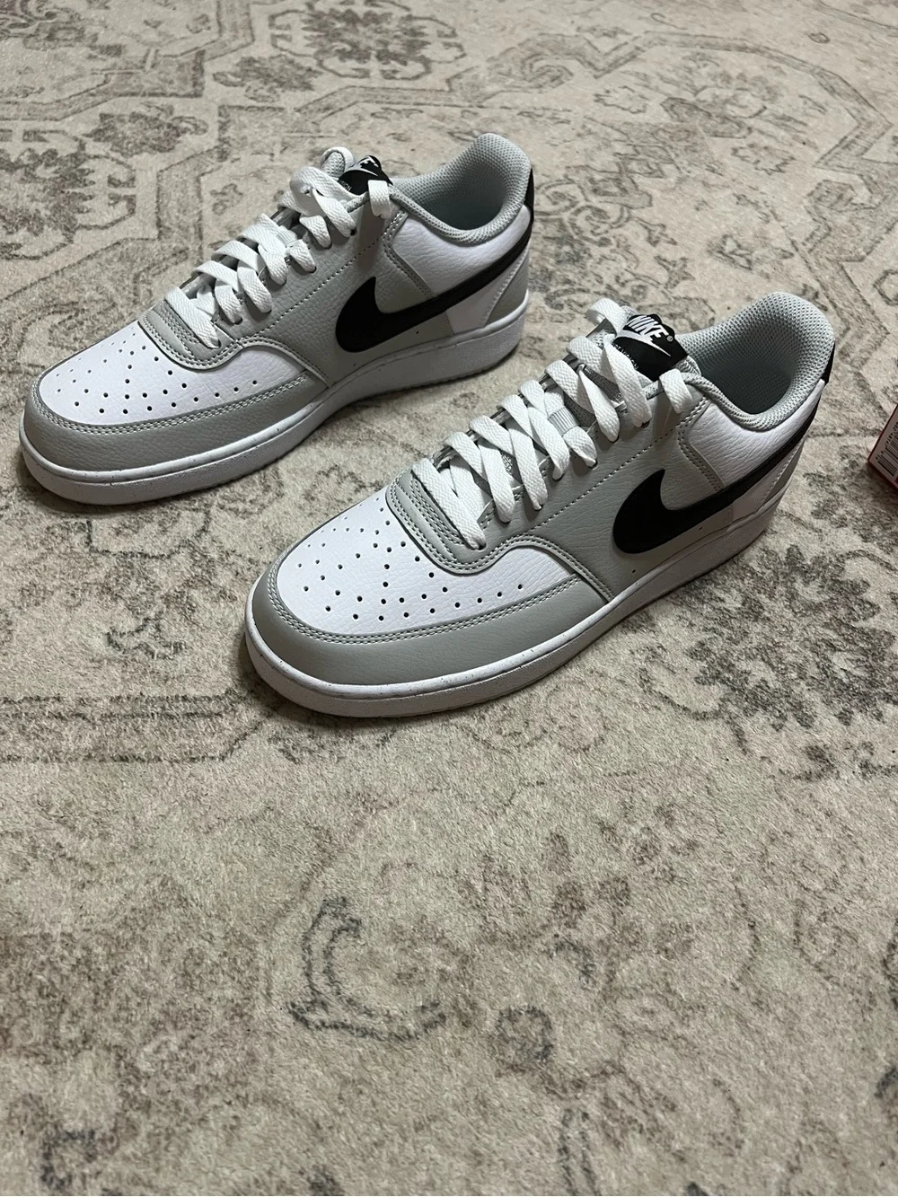 Nike Court Vision Low sneakers Grey Fog/White/Black size 8.5 men or 10 women’s